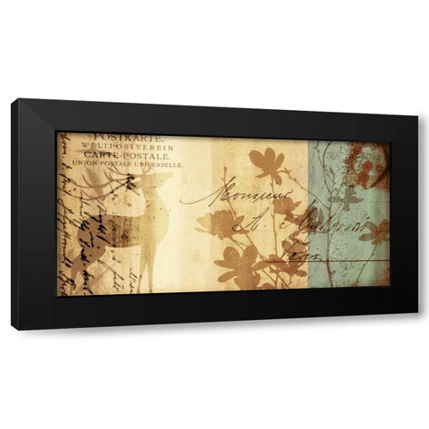 Letter I Black Modern Wood Framed Art Print with Double Matting by Leal, Fernando