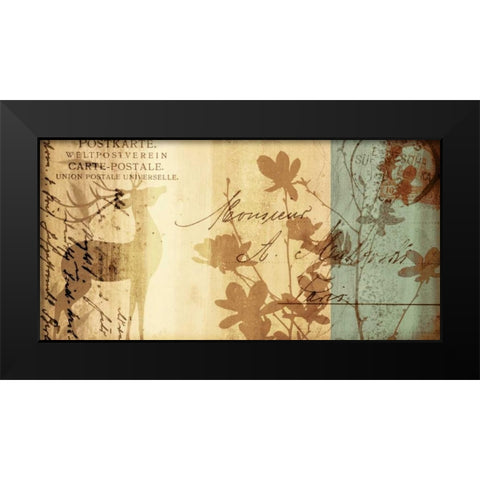 Letter I Black Modern Wood Framed Art Print by Leal, Fernando