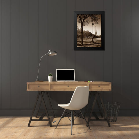An Afternoon Stroll - Paris I Black Modern Wood Framed Art Print by Maihara, Jeff