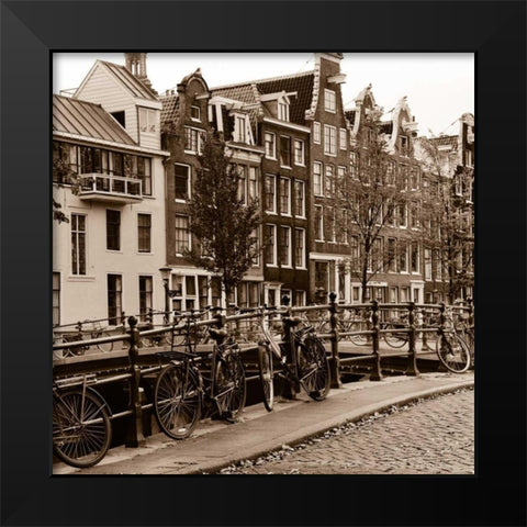Autumn in Amsterdam I Black Modern Wood Framed Art Print by Maihara, Jeff