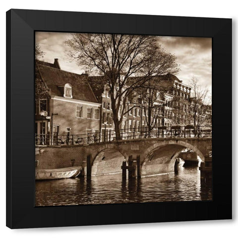 Autumn in Amsterdam II Black Modern Wood Framed Art Print by Maihara, Jeff