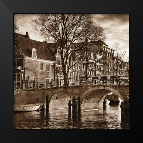 Autumn in Amsterdam II Black Modern Wood Framed Art Print by Maihara, Jeff