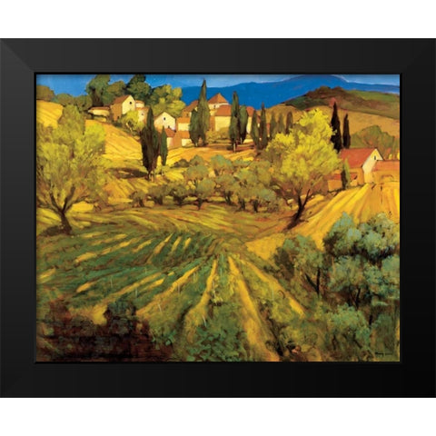 Mount Ventoux Black Modern Wood Framed Art Print by Craig, Philip