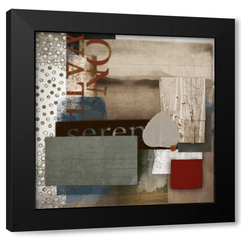 Reverie II Black Modern Wood Framed Art Print with Double Matting by NOAH