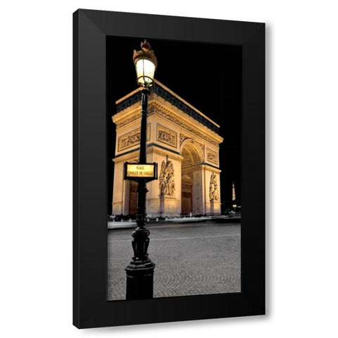 Paris Nights I Black Modern Wood Framed Art Print by Maihara, Jeff