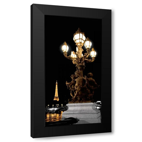 Paris Nights II Black Modern Wood Framed Art Print by Maihara, Jeff