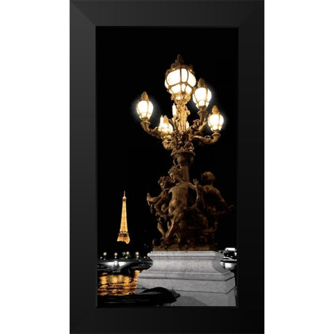 Paris Nights II Black Modern Wood Framed Art Print by Maihara, Jeff