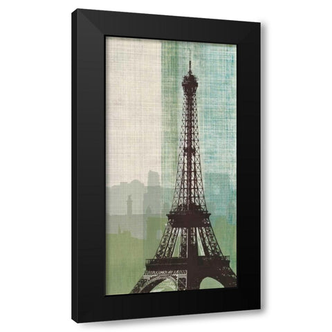 Eiffel Tower II Black Modern Wood Framed Art Print with Double Matting by Venter, Tandi