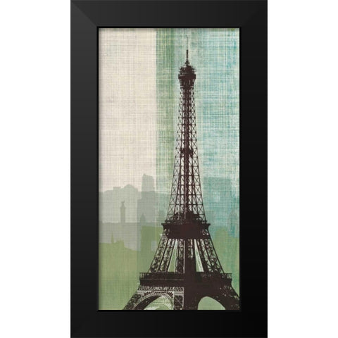 Eiffel Tower II Black Modern Wood Framed Art Print by Venter, Tandi