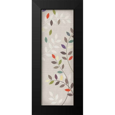Leaflets I Black Modern Wood Framed Art Print by Venter, Tandi