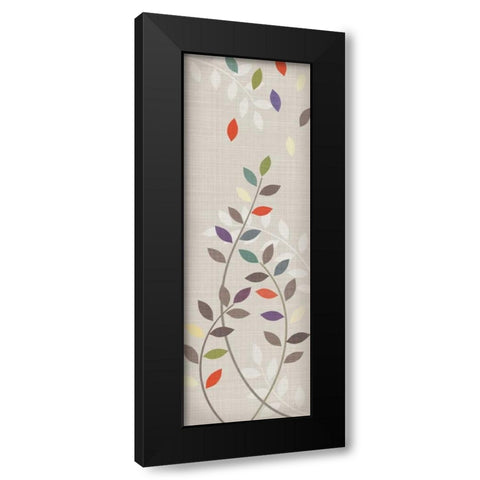 Leaflets II Black Modern Wood Framed Art Print by Venter, Tandi