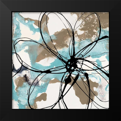 Free Flow I Black Modern Wood Framed Art Print by Barnes, Natasha