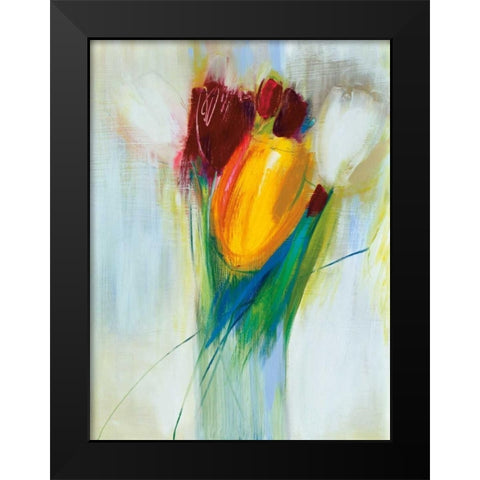 Ovazione Black Modern Wood Framed Art Print by Parker, Karen Lorena