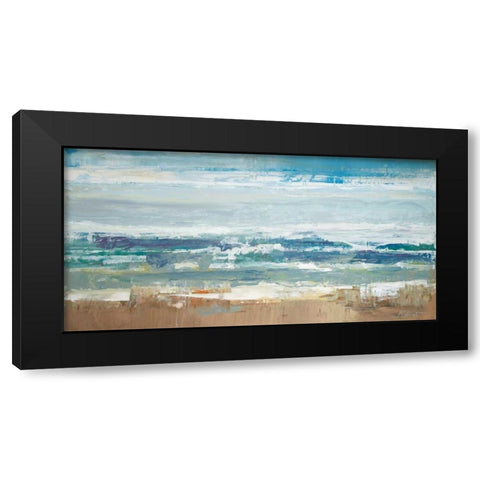 Pastel Waves Black Modern Wood Framed Art Print with Double Matting by Colbert , Peter