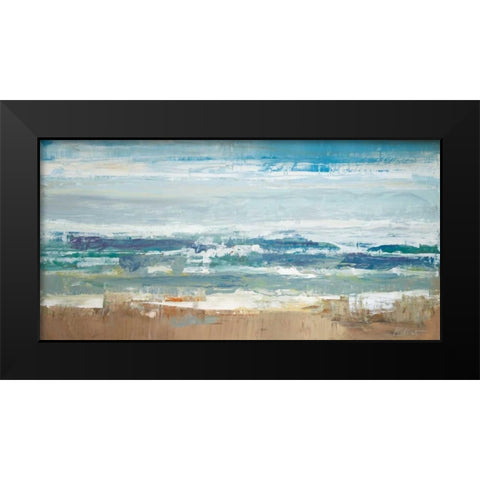 Pastel Waves Black Modern Wood Framed Art Print by Colbert , Peter