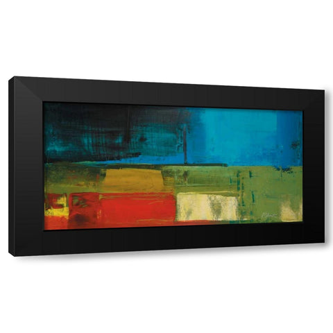 Segments Black Modern Wood Framed Art Print with Double Matting by Colbert , Peter