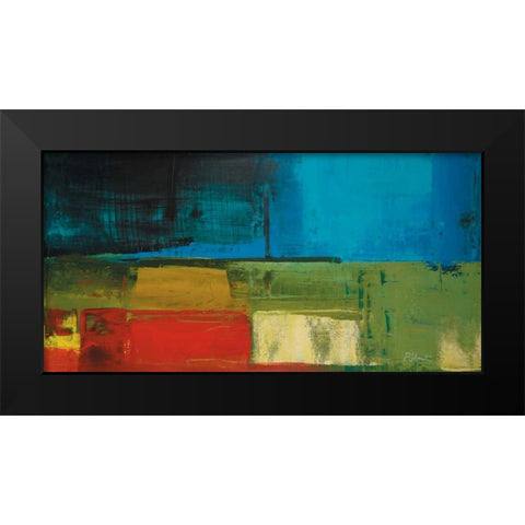 Segments Black Modern Wood Framed Art Print by Colbert , Peter