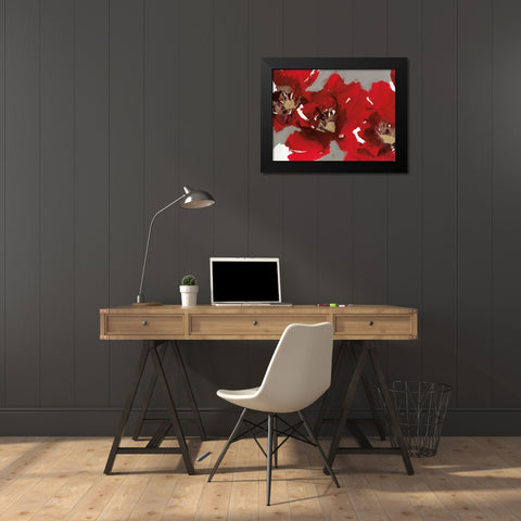 Red Poppy Forest I Black Modern Wood Framed Art Print by Barnes, Natasha