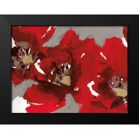 Red Poppy Forest I Black Modern Wood Framed Art Print by Barnes, Natasha