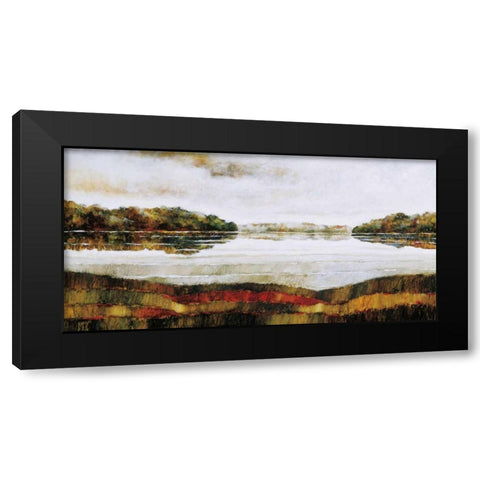 Haliburton Lake Black Modern Wood Framed Art Print by Burdy, Zenon