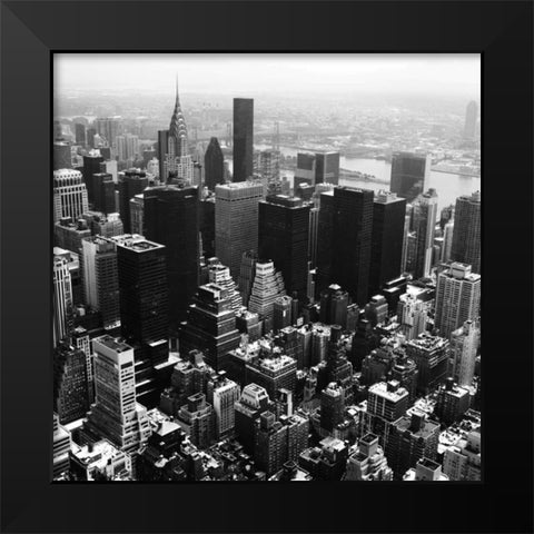Manhattan and the Hudson Black Modern Wood Framed Art Print by Craig, Jordan
