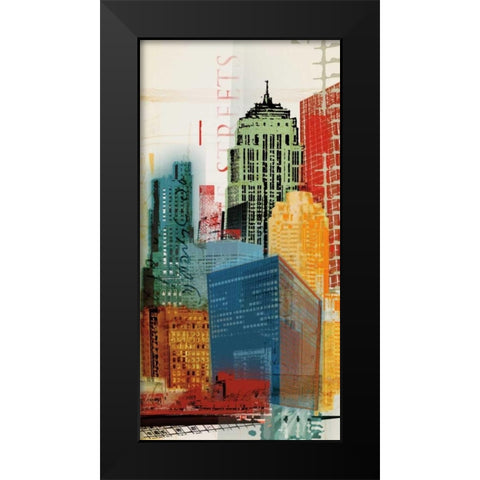Urban Style II Black Modern Wood Framed Art Print by NOAH