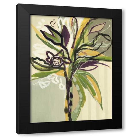 Serene Floral I Black Modern Wood Framed Art Print by Maritz, Angela
