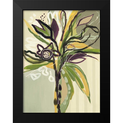 Serene Floral I Black Modern Wood Framed Art Print by Maritz, Angela