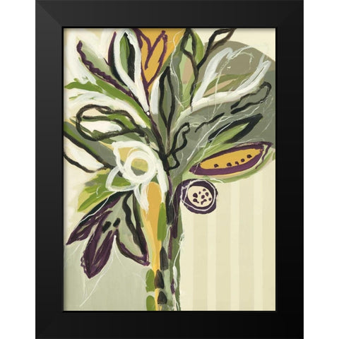 Serene Floral II Black Modern Wood Framed Art Print by Maritz, Angela