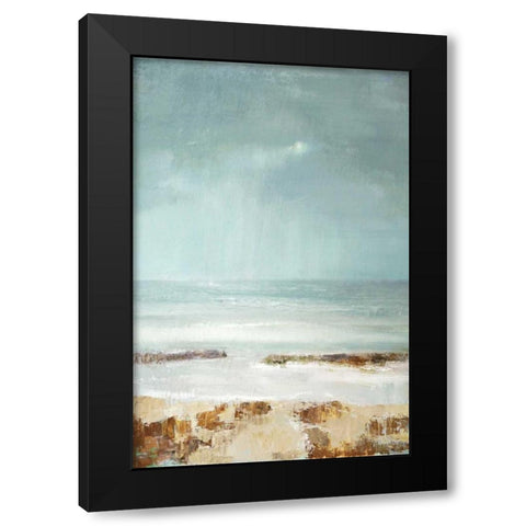 Tideline Black Modern Wood Framed Art Print by Gold, Caroline