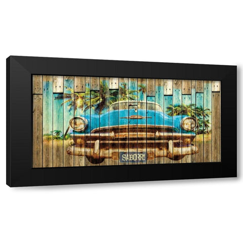 Sabor Black Modern Wood Framed Art Print by Sola, Bresso