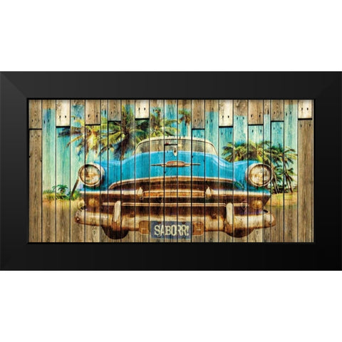 Sabor Black Modern Wood Framed Art Print by Sola, Bresso