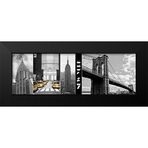 A Glimpse of NY Black Modern Wood Framed Art Print by Maihara, Jeff