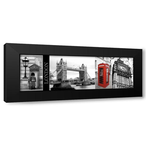 A Glimpse of London Black Modern Wood Framed Art Print by Maihara, Jeff