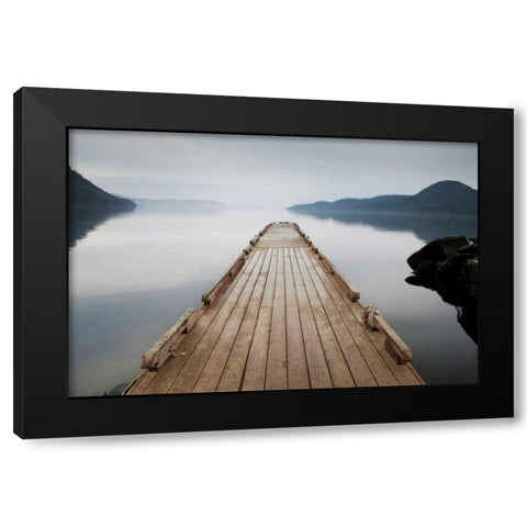 Off Orcas Island Black Modern Wood Framed Art Print with Double Matting by Cahill, Michael
