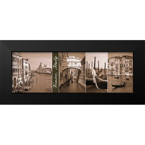 A Glimpse of Venice Black Modern Wood Framed Art Print by Maihara, Jeff