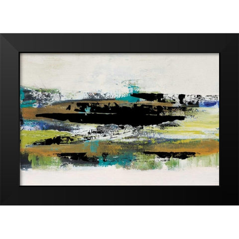 Black and White  Black Modern Wood Framed Art Print by Barnes, Natasha