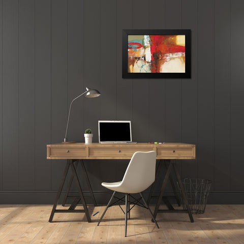 Woven Black Modern Wood Framed Art Print by Barnes, Natasha