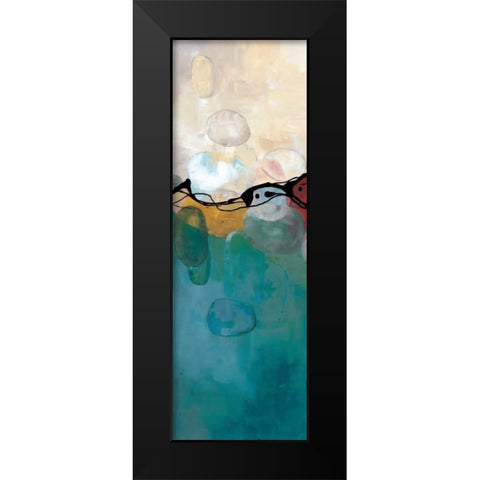 Retro Jewels I Black Modern Wood Framed Art Print by Maitland, Laurie