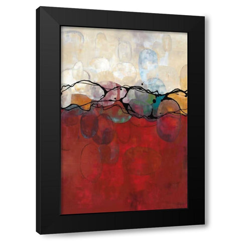 Retro Jewels II Black Modern Wood Framed Art Print with Double Matting by Maitland, Laurie