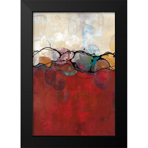 Retro Jewels II Black Modern Wood Framed Art Print by Maitland, Laurie
