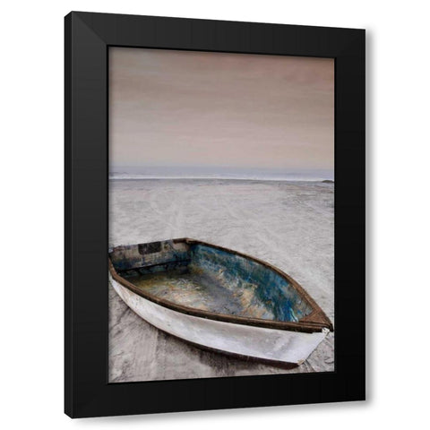 Dorymans Boat Black Modern Wood Framed Art Print with Double Matting by Cahill, Michael