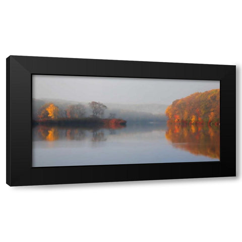 Early Fall Morning at the Lake Black Modern Wood Framed Art Print by Cahill, Michael
