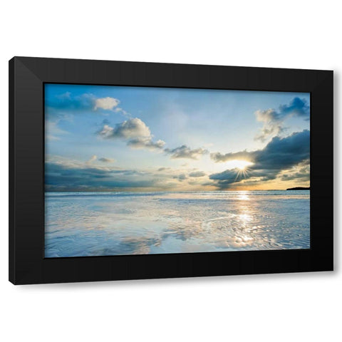 Taylor Bay Black Modern Wood Framed Art Print with Double Matting by Bellyk, Daniel J.