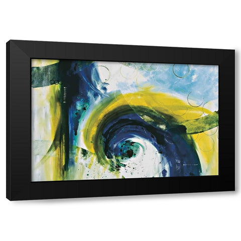 Rainfall Black Modern Wood Framed Art Print with Double Matting by Hawkins, Julie