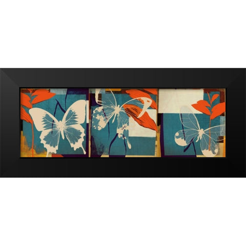 Butterflies Viola Black Modern Wood Framed Art Print by NOAH
