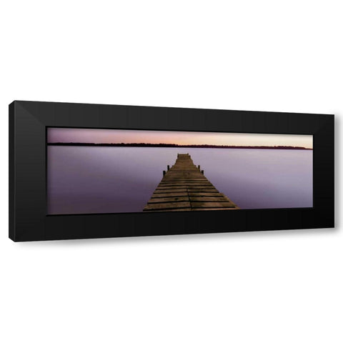 Serenity Black Modern Wood Framed Art Print with Double Matting by OKane, Dermot