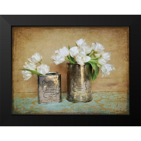 Vintage Tulips I Black Modern Wood Framed Art Print by Atria, Cristin