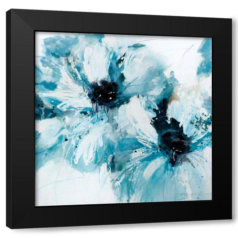 Blue Crush I Black Modern Wood Framed Art Print by Barnes, Natasha