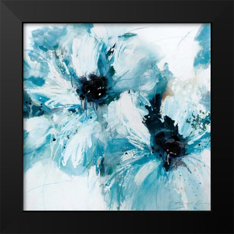 Blue Crush I Black Modern Wood Framed Art Print by Barnes, Natasha